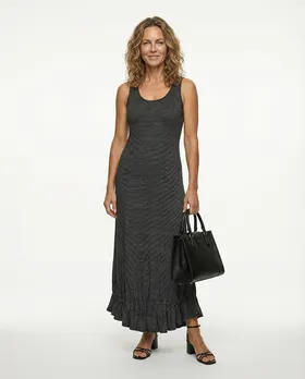 Jerseykleid lang in  schwarz wei� von FASHION (Bild 2)