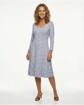 Jerseykleid mit Punkten in  hellblau von Selected Touch (Bild 2)