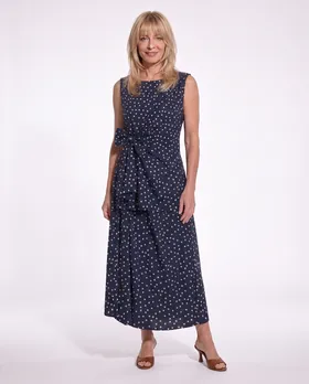 Jerseykleid Punkte in  blau von Made in Italy (Bild 3)