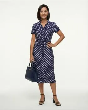 Jerseykleid Punkte in  dunkelblau von Fifilles Paris (Bild 4)