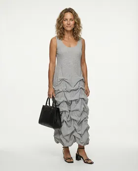 Jerseykleid Raffung in  wei� von FASHION (Bild 2)