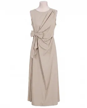 Jerseykleid Wickeloptik in  beige von Made in Italy (Bild 1)