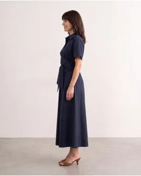 Jerseykleid Wickeloptik in  blau von Sarah (Bild 5)