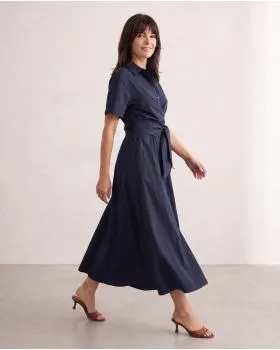 Jerseykleid Wickeloptik in  blau von Sarah (Bild 6)