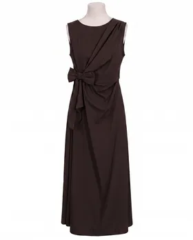 Jerseykleid Wickeloptik in  braun von Made in Italy (Bild 1)