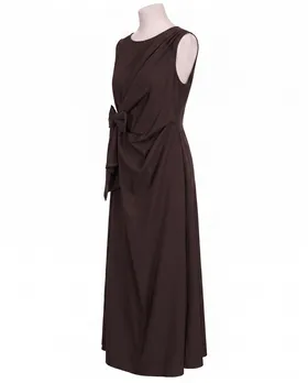 Jerseykleid Wickeloptik in  braun von Made in Italy (Bild 2)