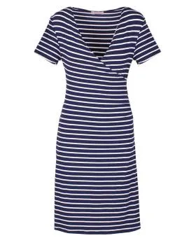 Jerseykleid Wickeloptik in  gestreift von fashion made in italy (Bild 1)