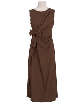 Jerseykleid Wickeloptik in  mokka von Made in Italy (Bild 1)