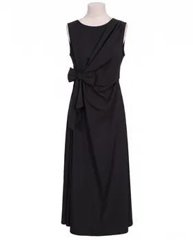 Jerseykleid Wickeloptik in  schwarz von Made in Italy (Bild 1)
