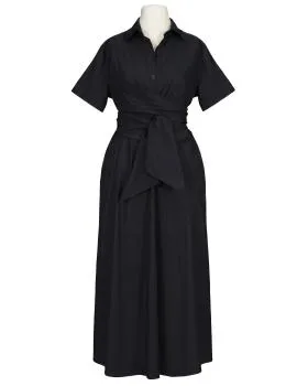 Jerseykleid Wickeloptik in  schwarz von Made in Italy (Bild 1)