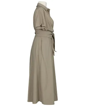 Jerseykleid Wickeloptik in  taupe von Sarah (Bild 2)