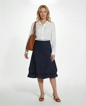 Jerseyrock mit Soft Finish in  blau von FASHION (Bild 2)
