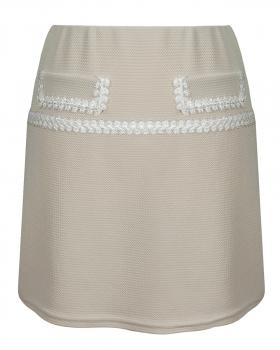 Jerseyrock mit Spitze in  beige von Lady Lot Paris (Bild 1)