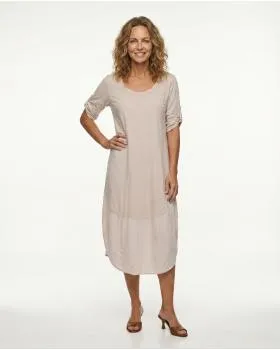 Kleid Baumwolle in  beige von Be One (Bild 1)