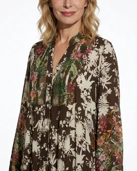 Kleid A-Linie Floral in  braun von H. Trend (Bild 4)
