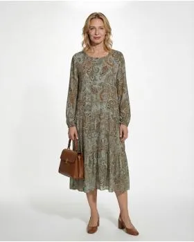 Kleid A-Linie mit Seide in  grau von Diana (Bild 3)