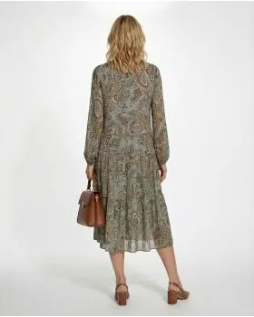 Kleid A-Linie mit Seide in  grau von Diana (Bild 4)