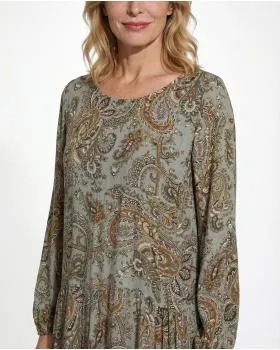 Kleid A-Linie mit Seide in  grau von Diana (Bild 5)