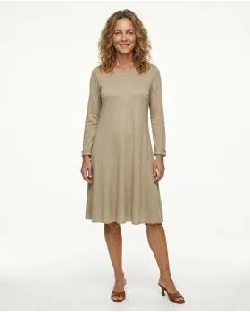Kleid A-Linie mit Viskose in  karamell von Diana (Bild 4)