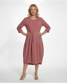 Kleid Ballon Linie in  ziegelrot von Spaziodonna (Bild 5)