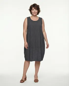 Kleid Ballonform in  schwarz von Made in Italy (Bild 3)