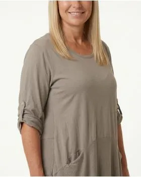 Kleid Ballonschnitt in  braun von Spaziodonna (Bild 4)