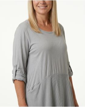 Kleid Ballonschnitt in  hellgrau von Spaziodonna (Bild 4)