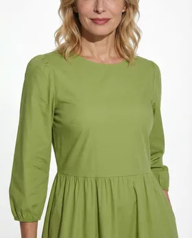 Kleid Baumwolle in  apfelgr�n von Made in Italy (Bild 4)