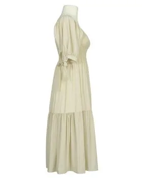 Kleid Baumwolle in  beige von Monday Afternoon (Bild 2)