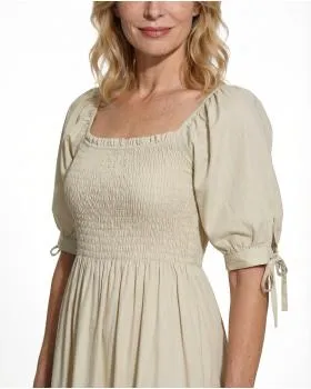 Kleid Baumwolle in  beige von Monday Afternoon (Bild 4)