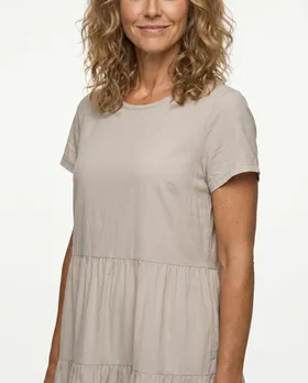 Kleid Baumwolle in  beige von Wendy (Bild 5)