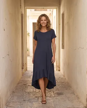Kleid Baumwolle in  blau von Esvivid (Bild 5)
