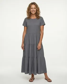 Kleid Baumwolle in  grau von Wendy (Bild 3)
