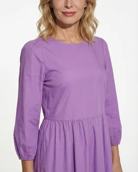 Kleid Baumwolle in  lila von Made in Italy (Bild 4)