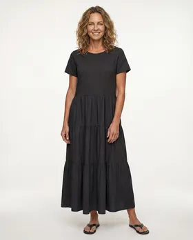 Kleid Baumwolle in  schwarz von Wendy (Bild 3)