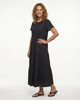 Kleid Baumwolle in  schwarz von Wendy (Bild 4)