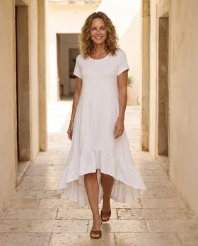 Kleid Baumwolle in  wei� von Esvivid (Bild 5)