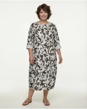 Kleid Baumwolle Floral in  braun von Made in Italy (Bild 3)