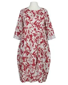 Kleid Baumwolle Floral in  rot von Made in Italy (Bild 1)