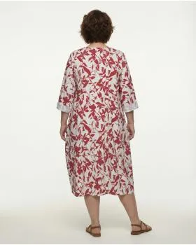 Kleid Baumwolle Floral in  rot von Made in Italy (Bild 4)
