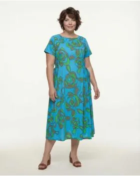 Kleid Baumwolle Print in  t�rkis von Wendy (Bild 4)