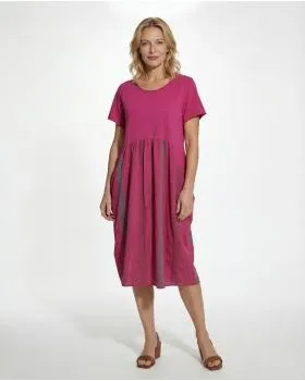 Kleid Baumwolljersey in  fuchsia von Spaziodonna (Bild 3)