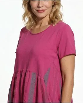 Kleid Baumwolljersey in  fuchsia von Spaziodonna (Bild 4)