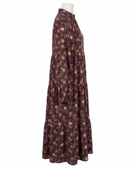 Kleid Blumenmuster in  bordeaux von Made in Italy (Bild 2)