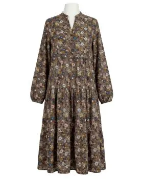 Kleid Blumenmuster in  braun von Made in Italy (Bild 1)
