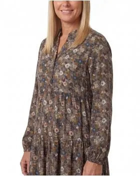 Kleid Blumenmuster in  braun von Made in Italy (Bild 4)