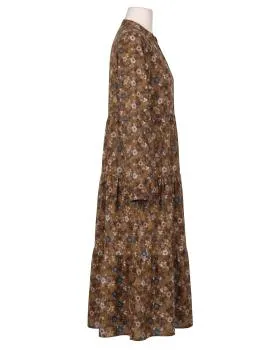Kleid Blumenmuster in  cognac von Made in Italy (Bild 2)