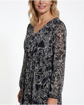 Kleid Chiffon in  schwarz von Made in Italy (Bild 4)