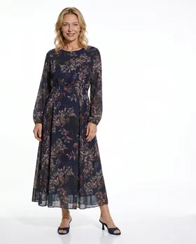 Kleid Cr�pe Chiffon in  blau von Made in Italy (Bild 3)