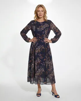 Kleid Cr�pe Chiffon in  blau von Made in Italy (Bild 4)